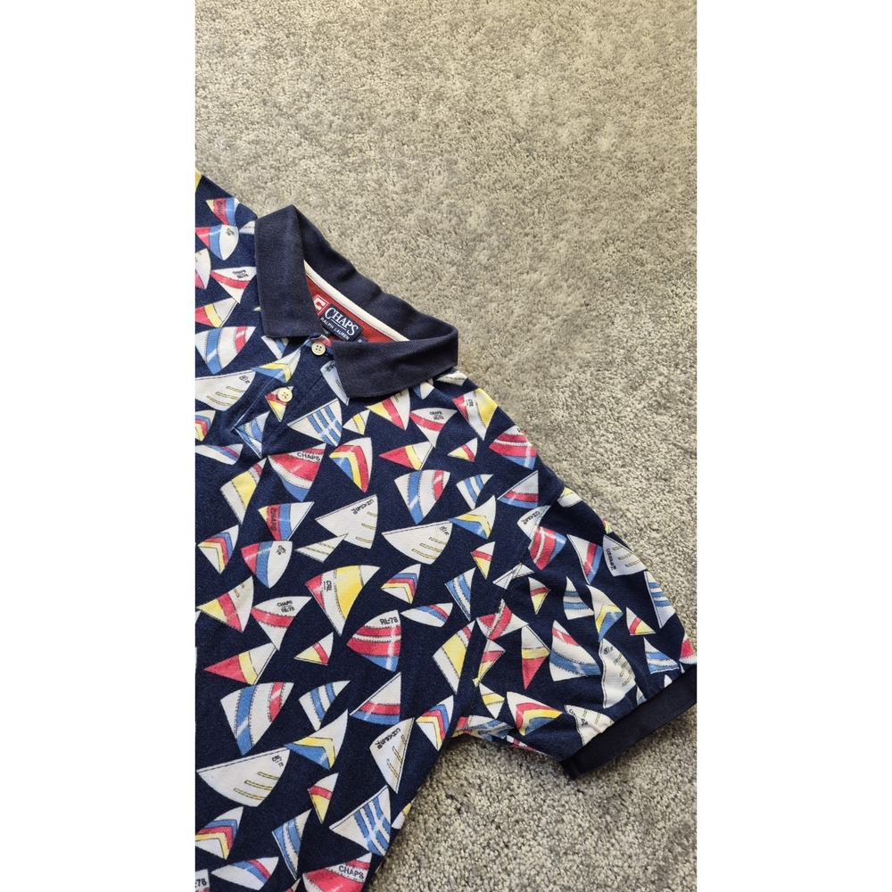 Vintage CHAPS Ralph Lauren Sailboat Polo Short Sleeve Shirt Men's XL - Picture 4 of 10